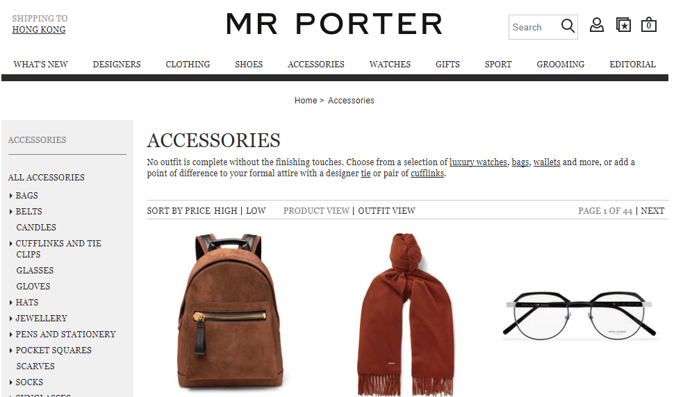 英國名牌網Mr Porter男士聖誕節禮物促銷優惠/大牌包包鞋袋飾品網購低至香港65折